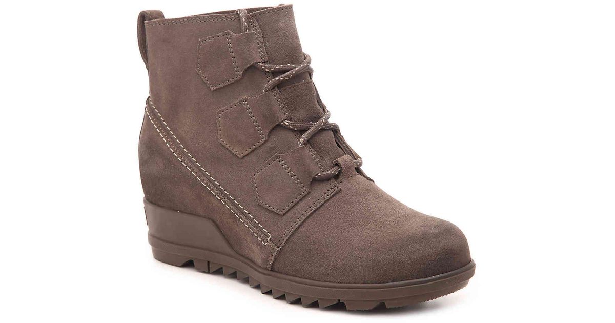 sorel evie wedge bootie