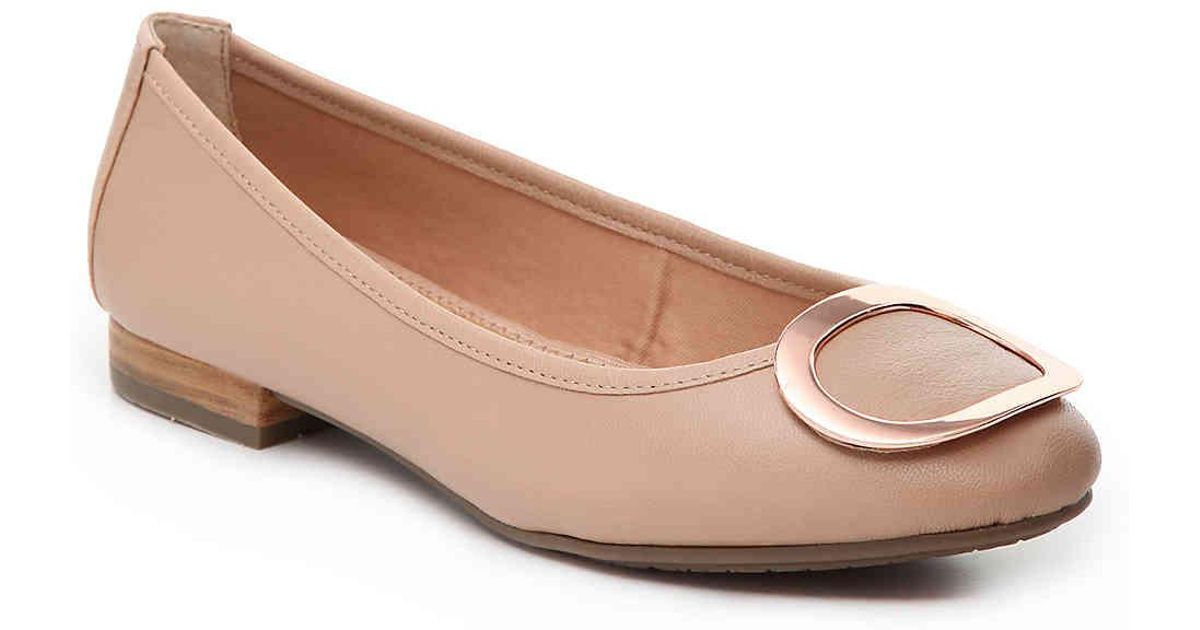 Me Too Leather Singer Flat in Nude 