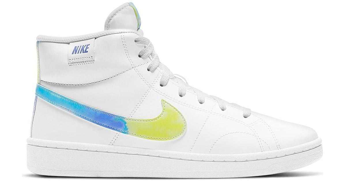 Nike Court Royale 2 High-top Sneaker in White/Blue (White) | Lyst