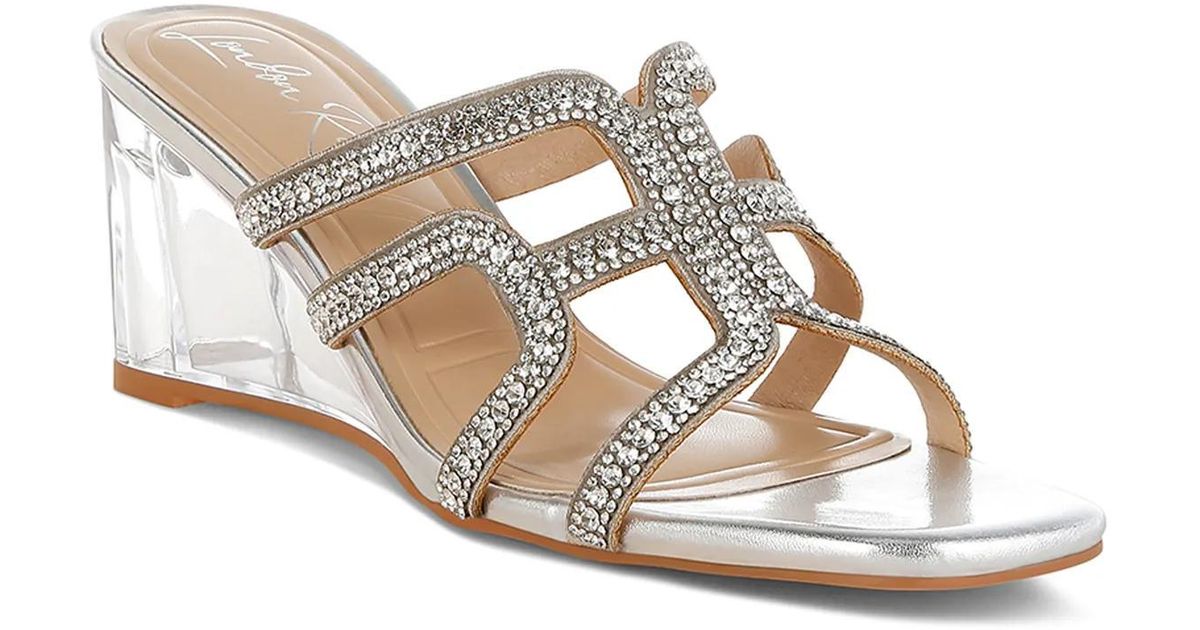 London Rag Wedge LONDON RAG Caqueta Wedge Sandal in White | Lyst