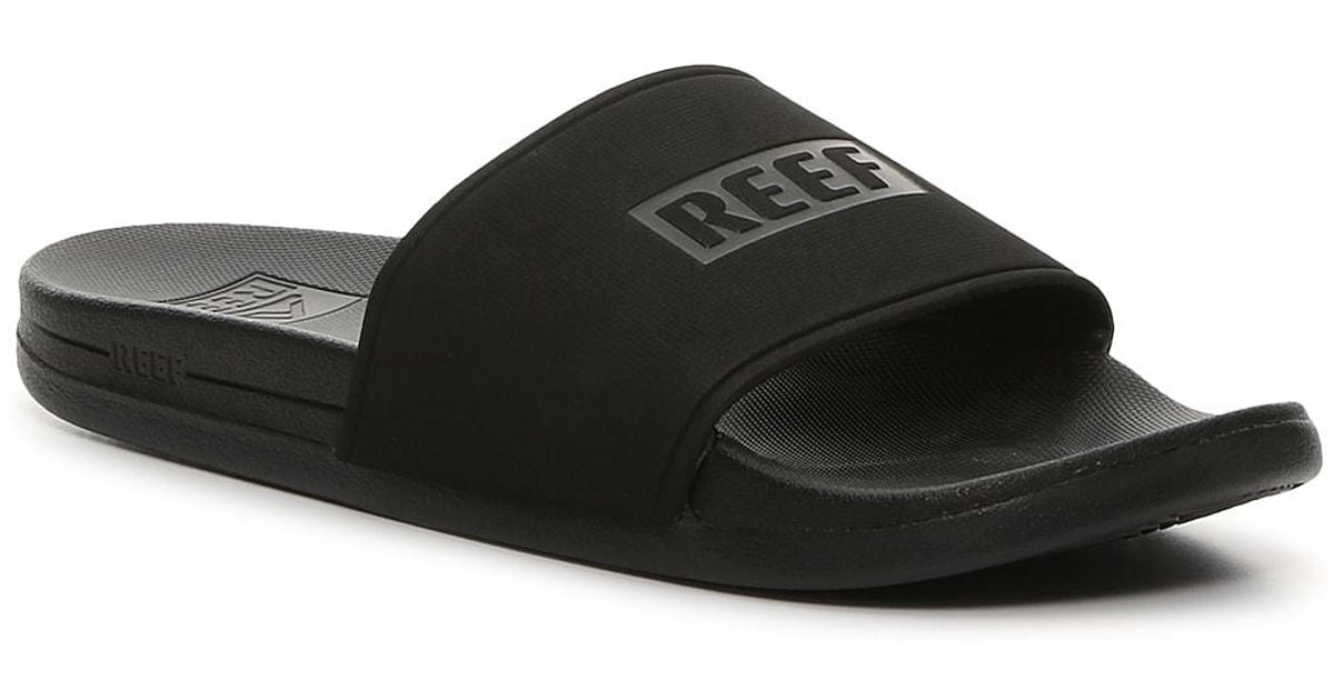Reef Synthetic Cushion Spring Slide Sandal in Black for Men Lyst