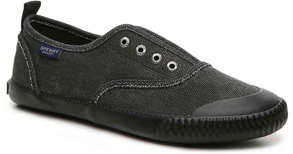 sperry canvas slip on