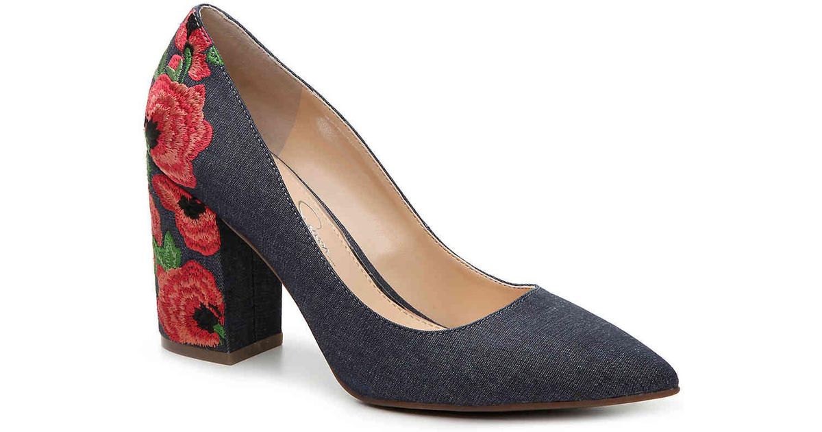 jessica simpson denim pumps
