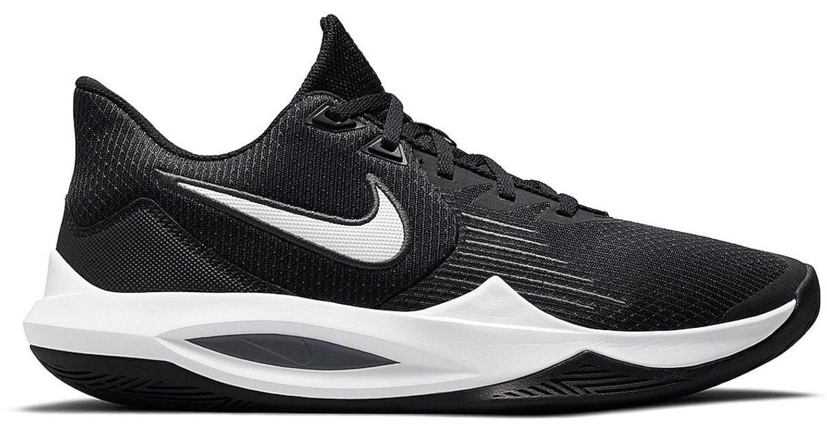 Nike Rubber Precision V Basketball Shoe in Black/White (Black) for Men ...