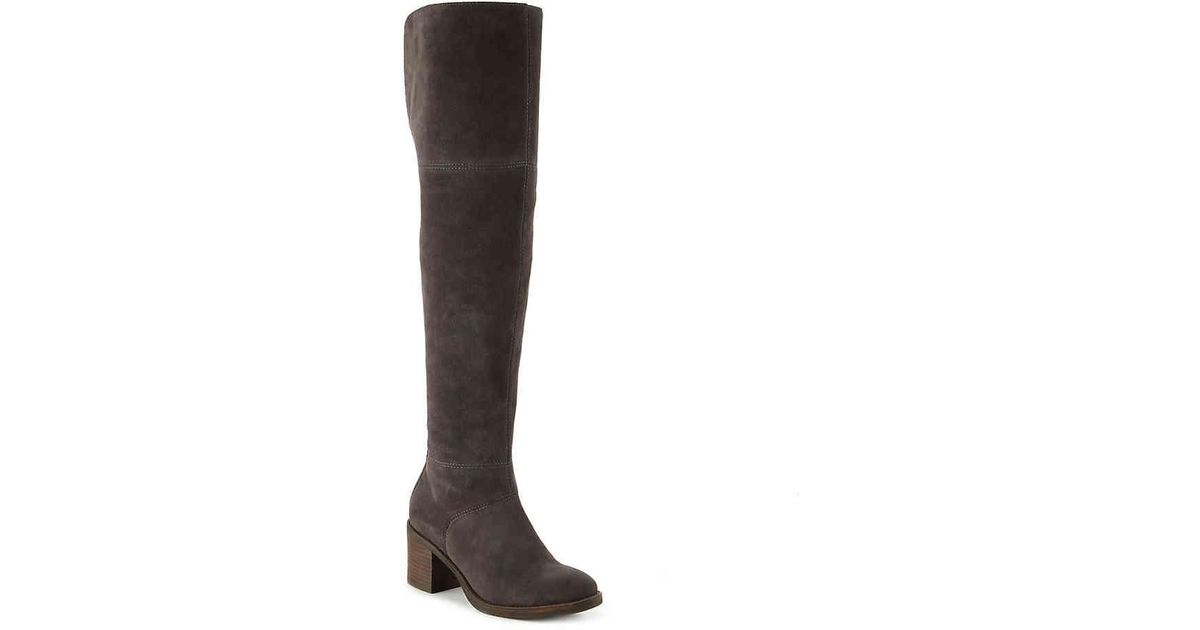 lucky brand over the knee suede boots