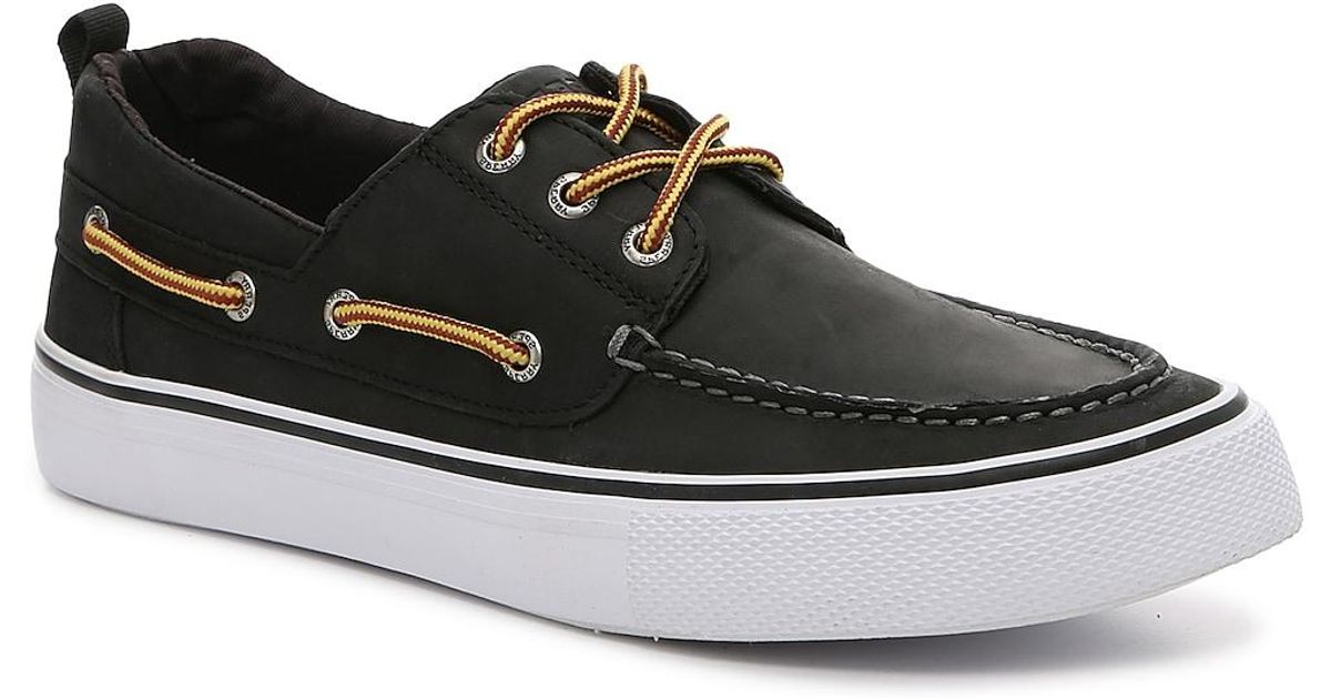 Sperry TopSider Leather Bahama 3 Boat Shoe in Black for Men Lyst