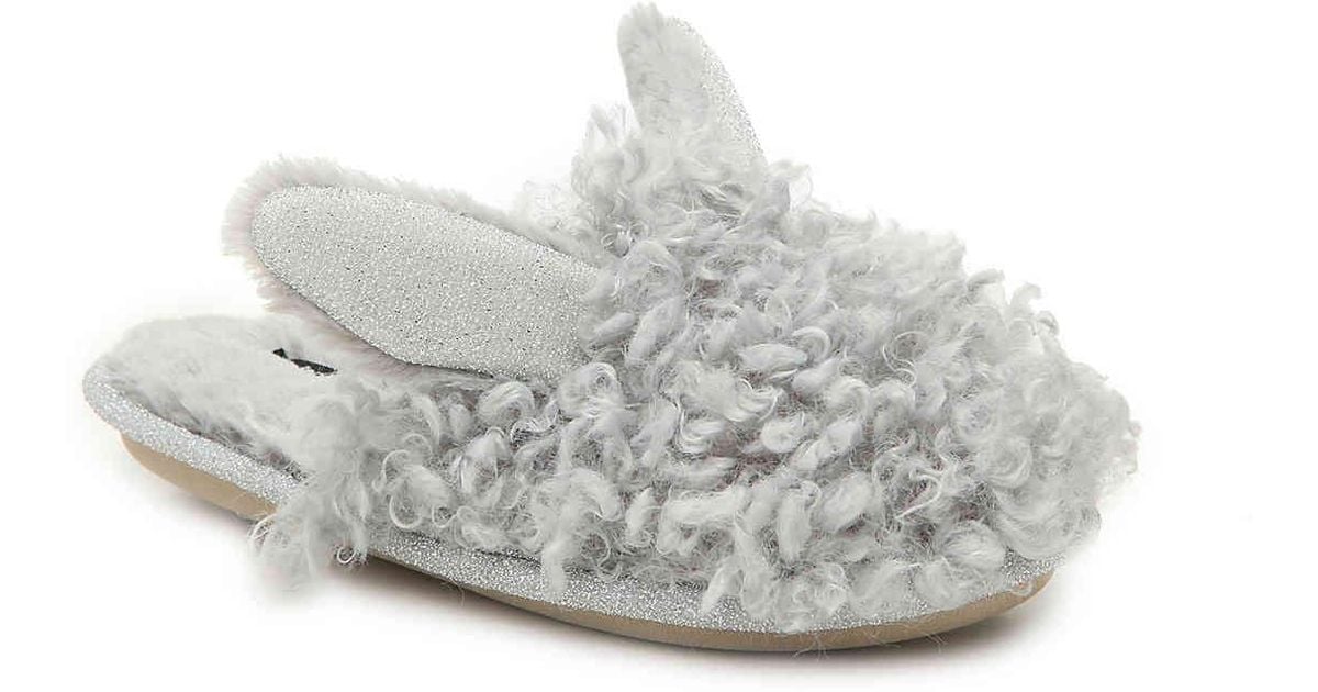Kensie Bunny Slide Slipper in Grey 