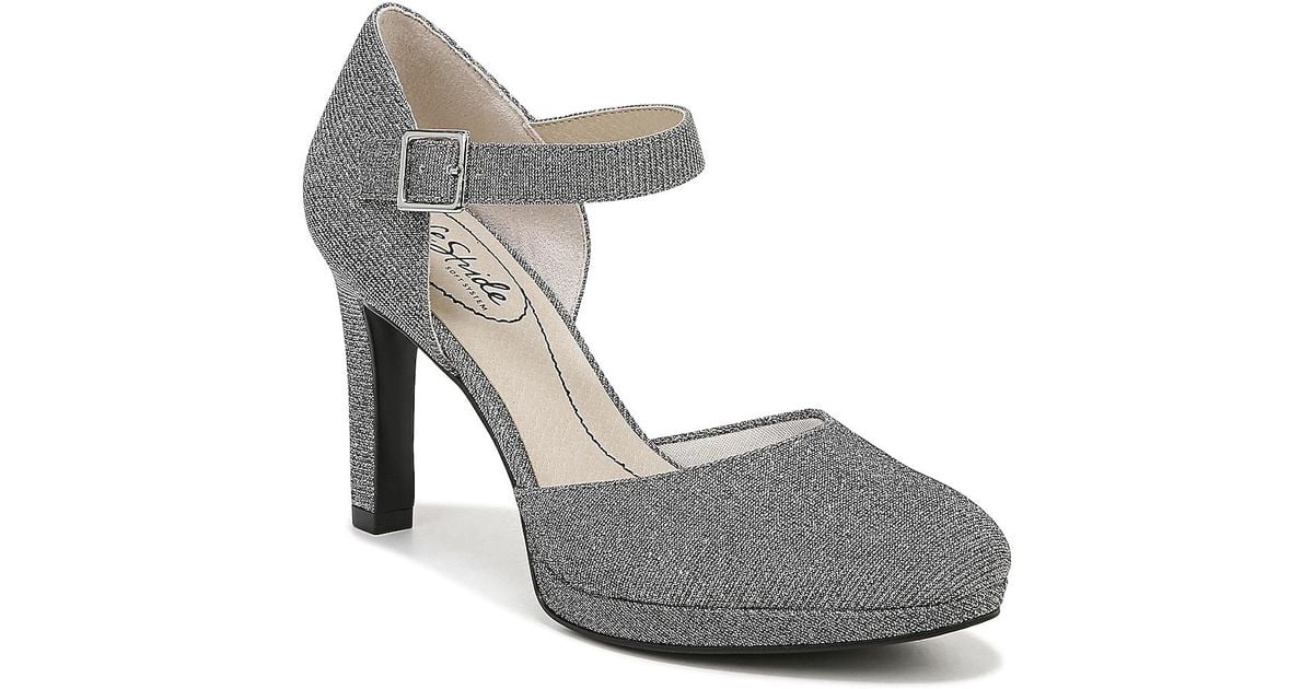 LifeStride Synthetic Jean Pump in Grey (Gray) Lyst