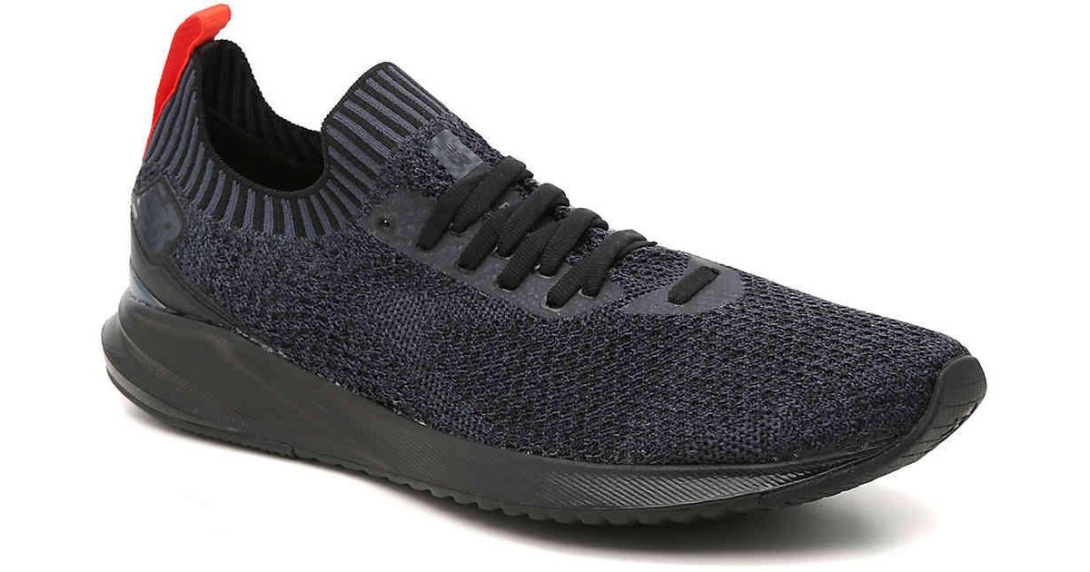 new balance men's vizo pro run knit shoes black