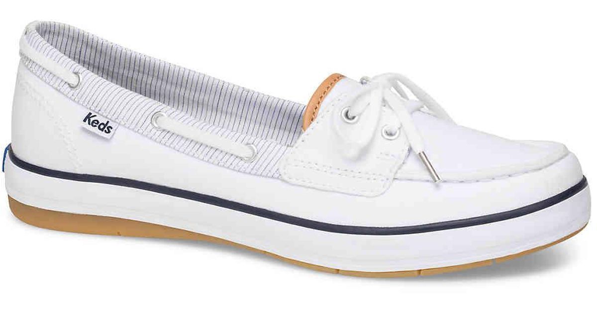 Keds Charter Boat Shoe in White Lyst