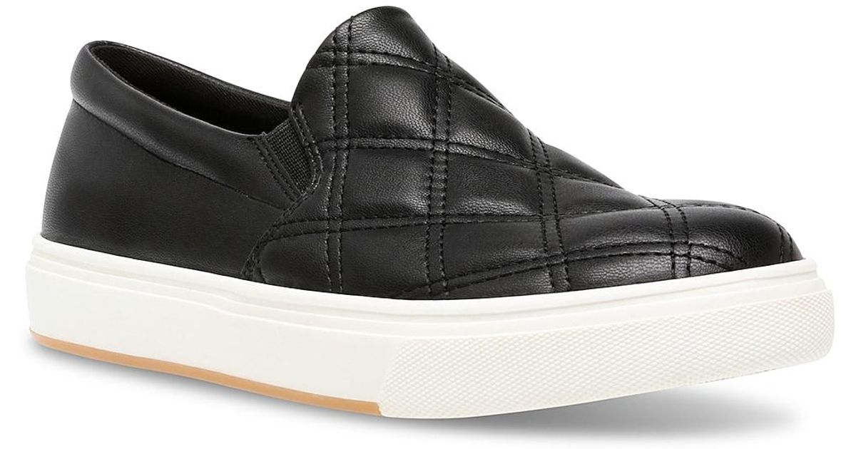 steve madden black slip ons mens