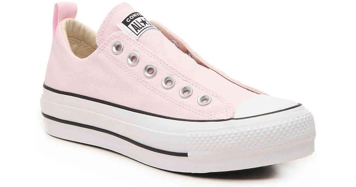 pink platform converse