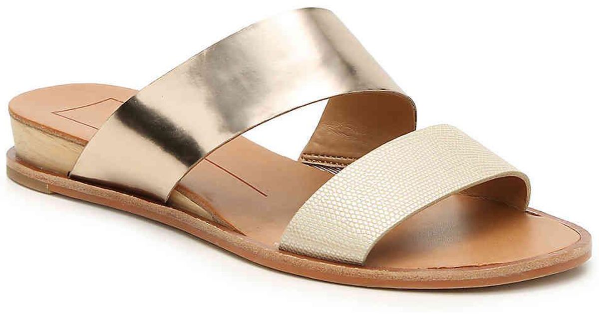 Lyst Dolce Vita Paci Wedge Sandal In Metallic