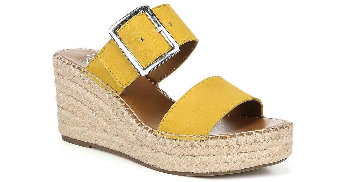 franco sarto yellow wedge