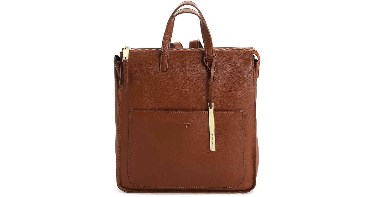 tahari leather backpack