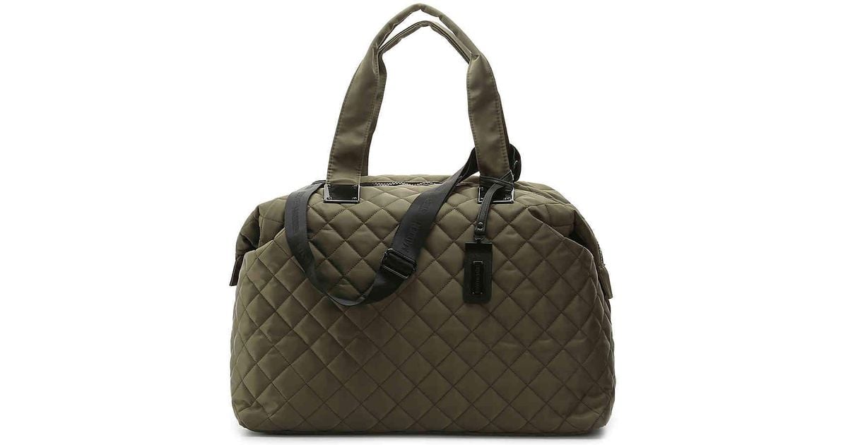 Steve Madden Synthetic Quilted Weekender Bag in Olive (Green) - Lyst