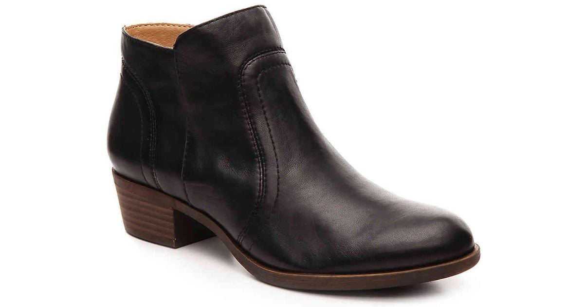 Lucky Brand Leather Breck Bootie in Black Leather (Black) | Lyst