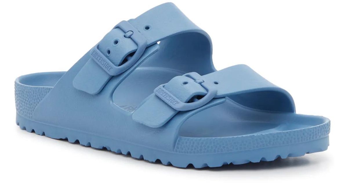 Birkenstock Arizona Essentials Slide Sandal in Blue | Lyst