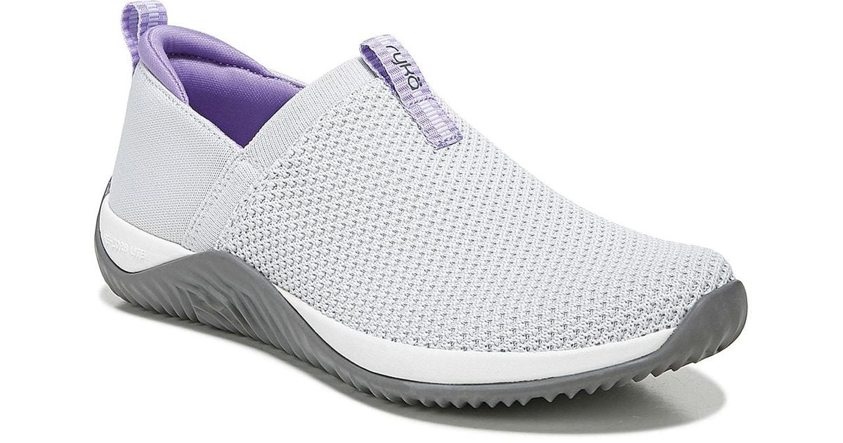 Ryka Rubber Echo Knit Slipon Sneaker in Grey (Gray) Lyst