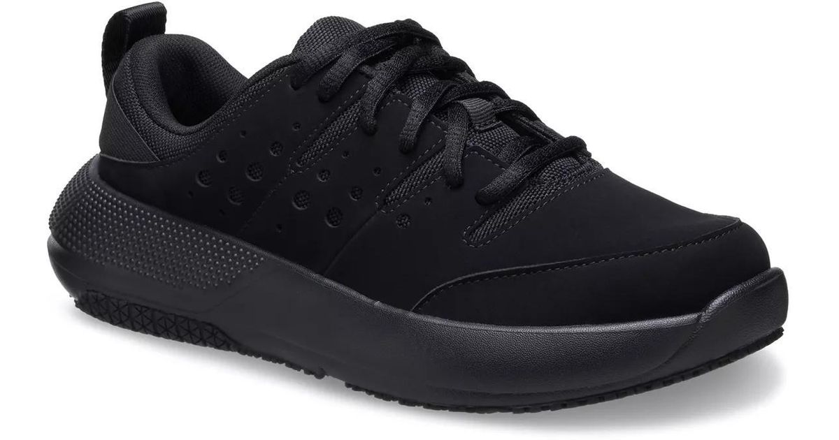 Croc Clock Crocs™ On The Clock Polyurethane Triple Trainers in Black | Lyst