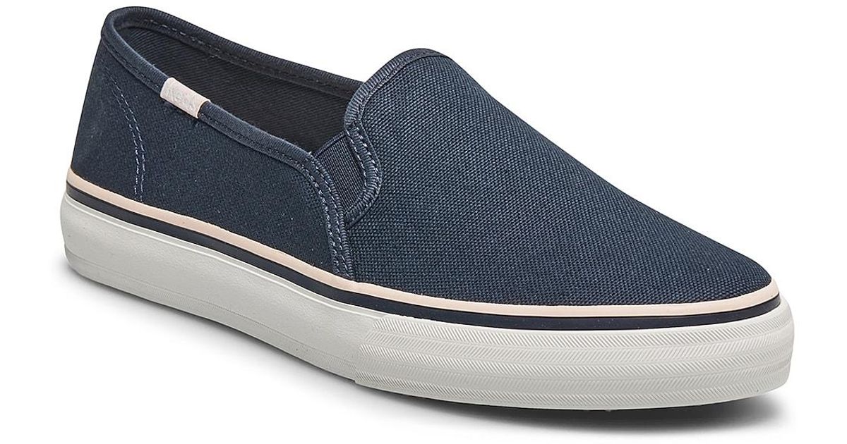 keds double decker slip on black