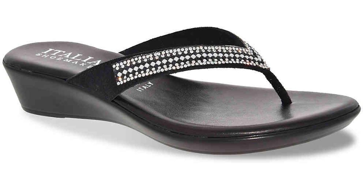italian shoemakers black sandals