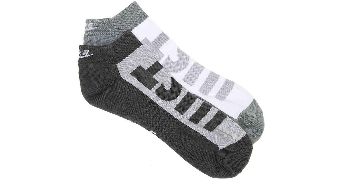 Nike Just Do It No Show Socks in Black for Men | Lyst
