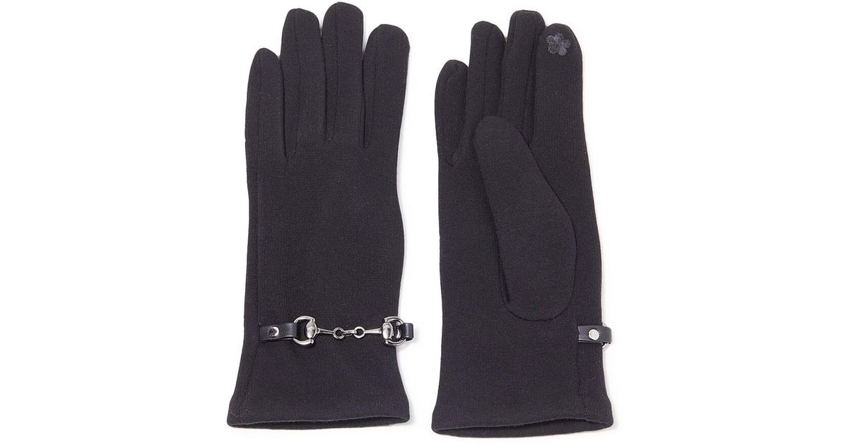 Kelly & Katie Horsebit Gloves in Black Lyst