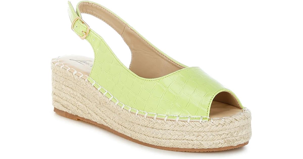 London Rag Wedge LONDON RAG Yarael Wedge Sandal in Yellow | Lyst