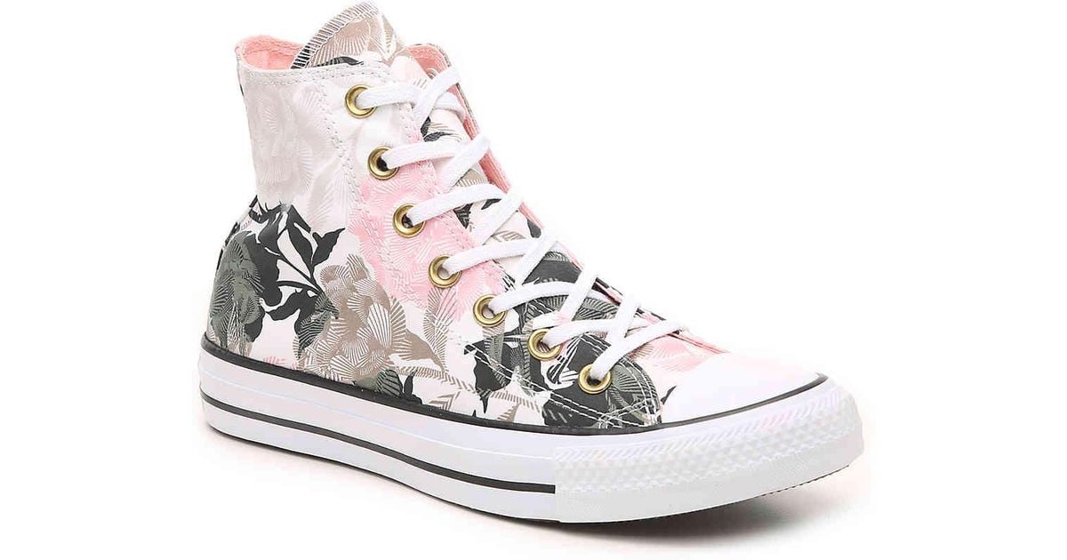 converse all star floral high top sneakers