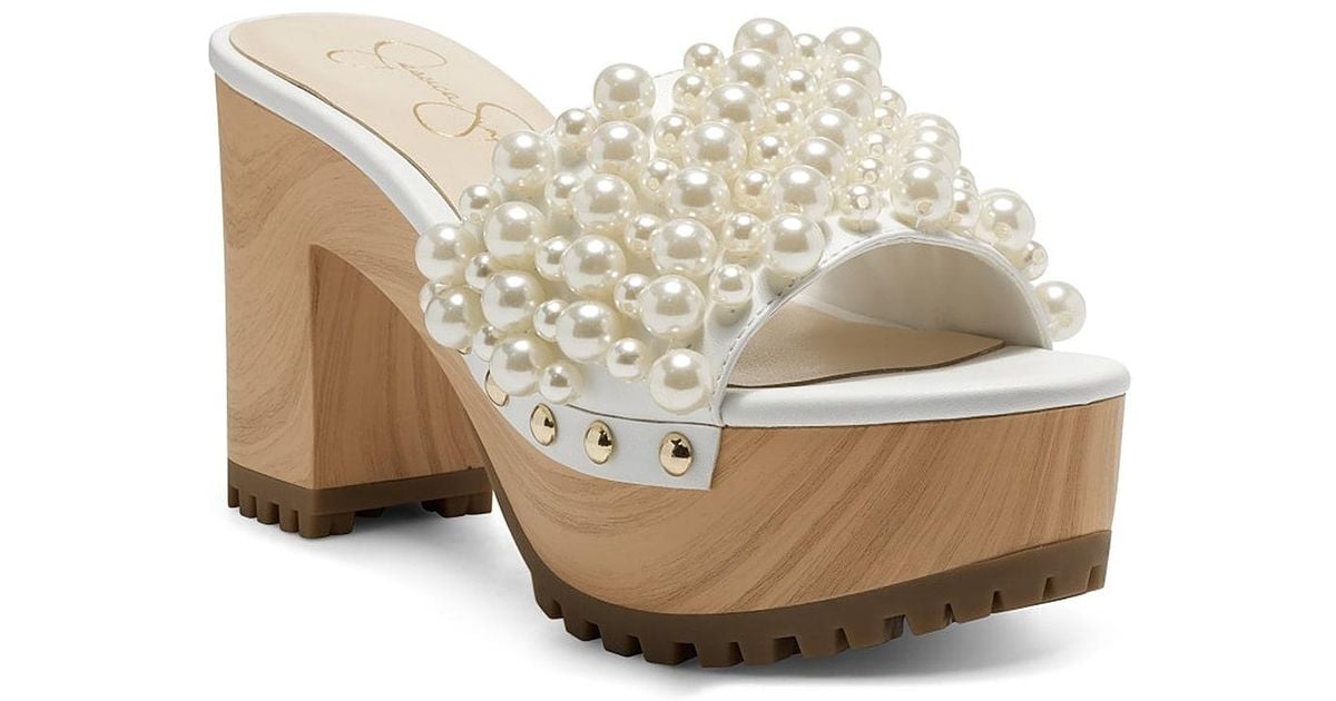 Jessica Simpson Telina 4 Platform Sandal in White | Lyst