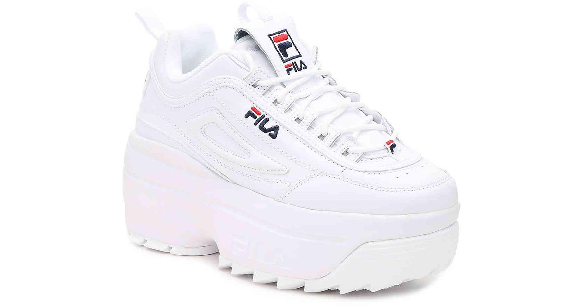 fila white platform sneakers