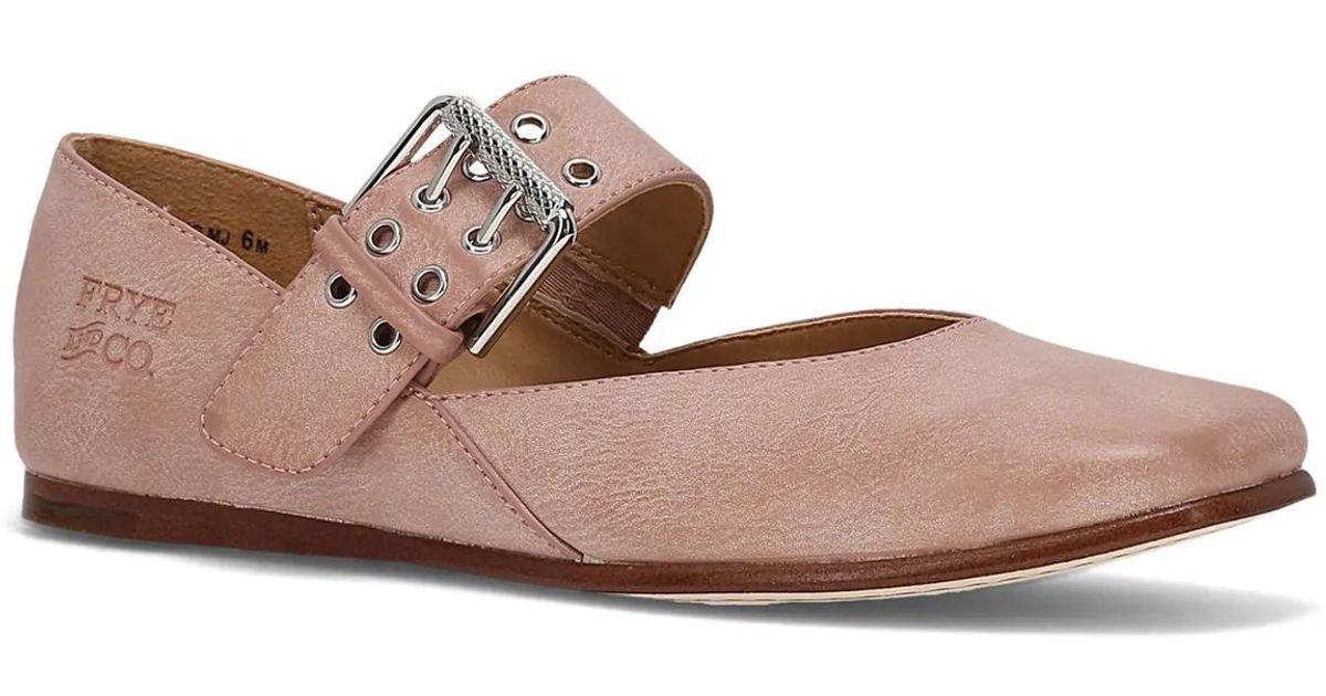 Frye & Co. Elvie Mary Jane Flat in Brown | Lyst
