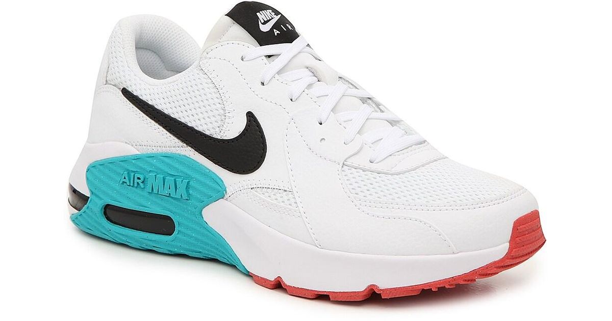 Nike Leather Air Max Excee Sneaker in White/Lime Green/Black (White) | Lyst