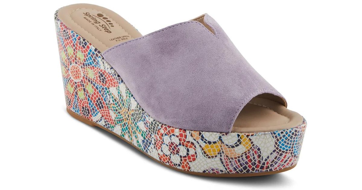 Spring Wedge Spring Step Laylani Wedge Sandal in Purple | Lyst