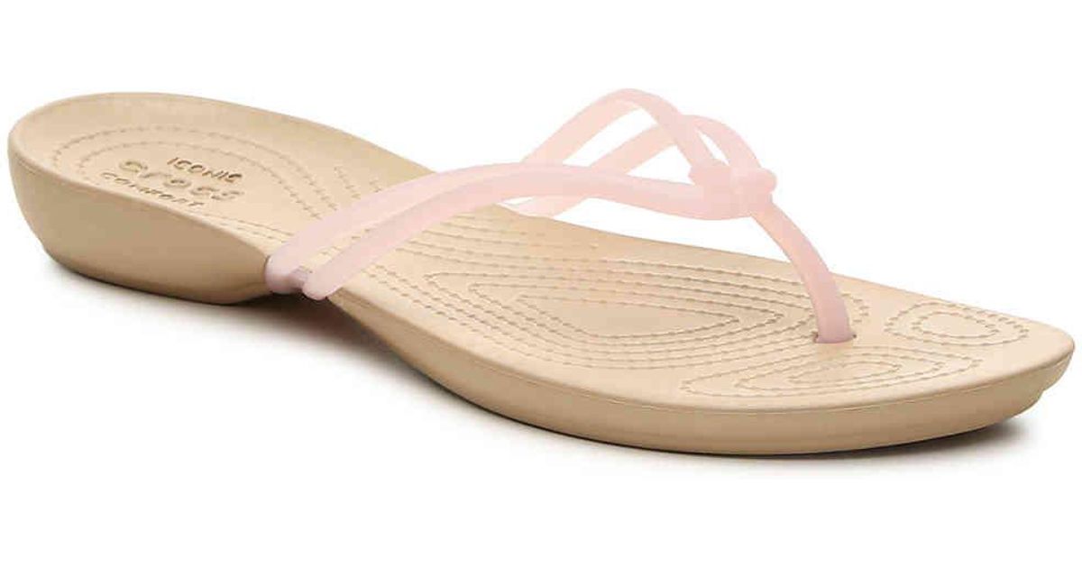 Crocs™ Isabella Flip Flop in Pink | Lyst