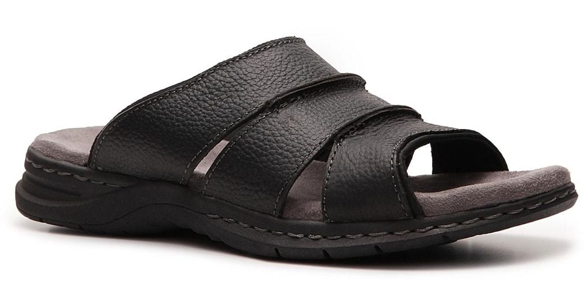 Dr. Scholls Leather Gordon Slide Sandal in Black for Men Lyst