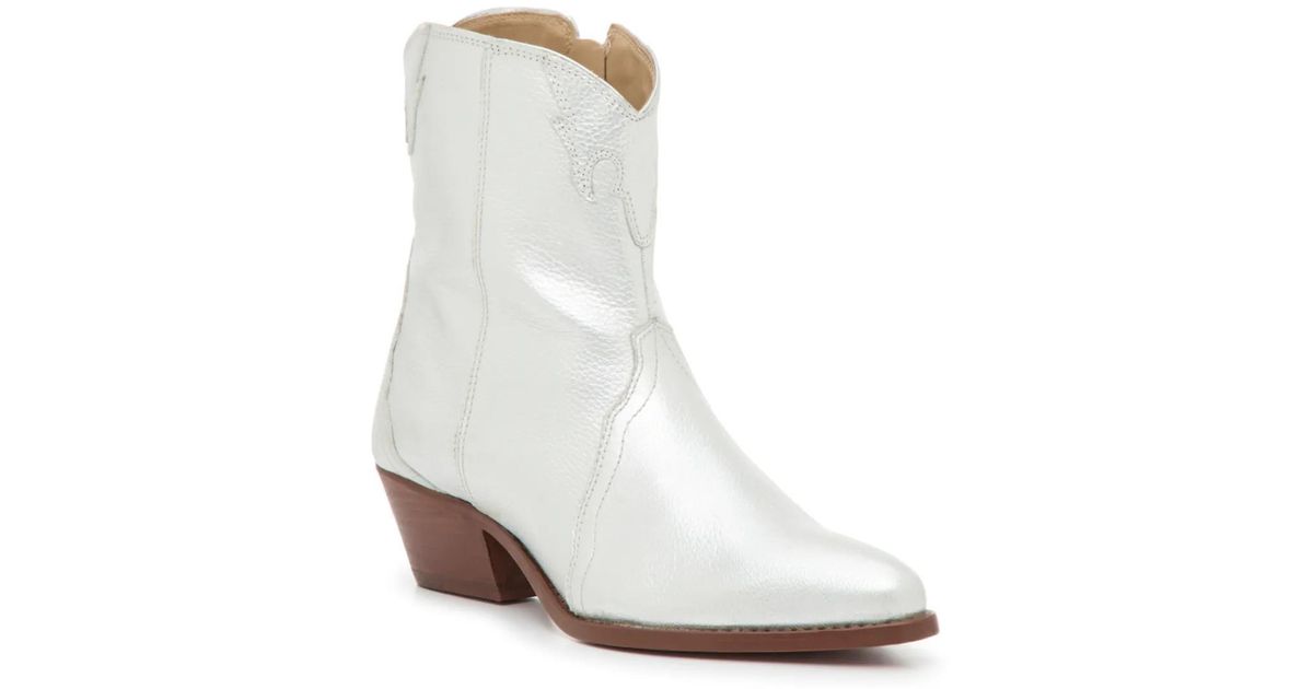 Free People New Frontier Cowboy Bootie in Black | Lyst