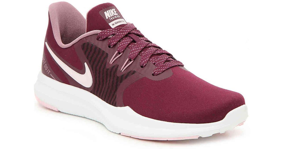 nike in season tr 8 burgundy