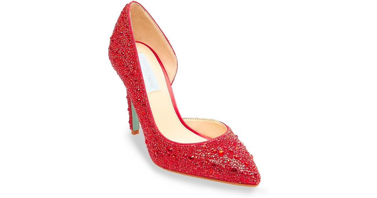 Betsey Johnson Shary Pump in Red Lyst