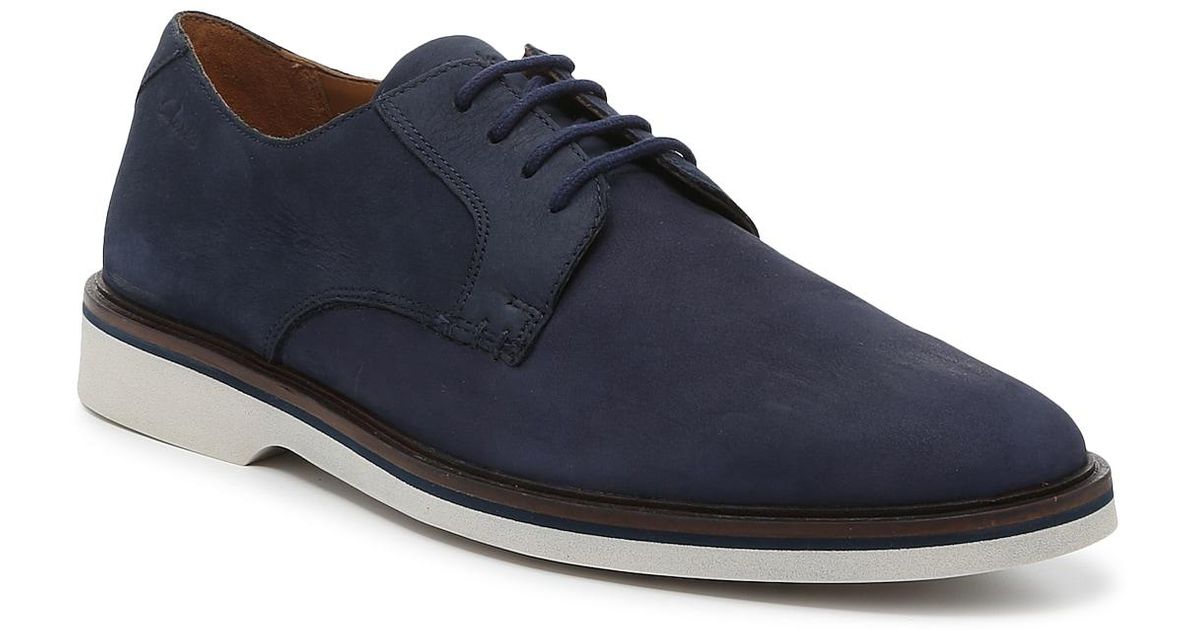 Clarks Leather Malwood Plain Oxford in Navy (Blue) for Men - Lyst