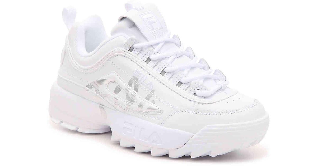 fila disruptor ii script distressed