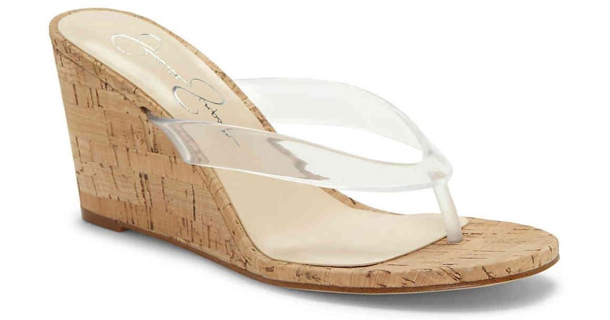 Jessica Simpson Clear Wedge 2024 | persiskarim.com