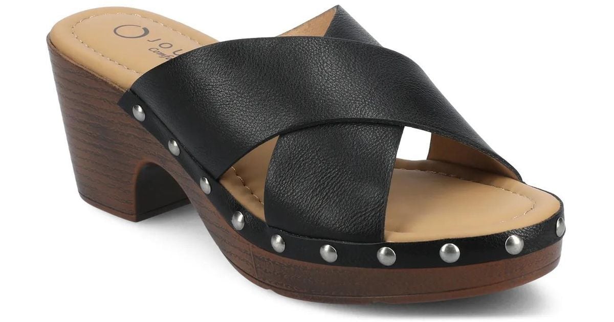 Journee Collection Silvana Platform Sandal in Black | Lyst