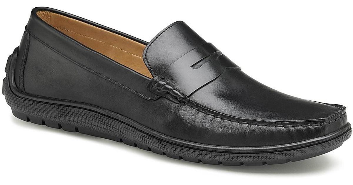 Johnston & Murphy Leather Nichols Penny Loafer in Black for Men | Lyst