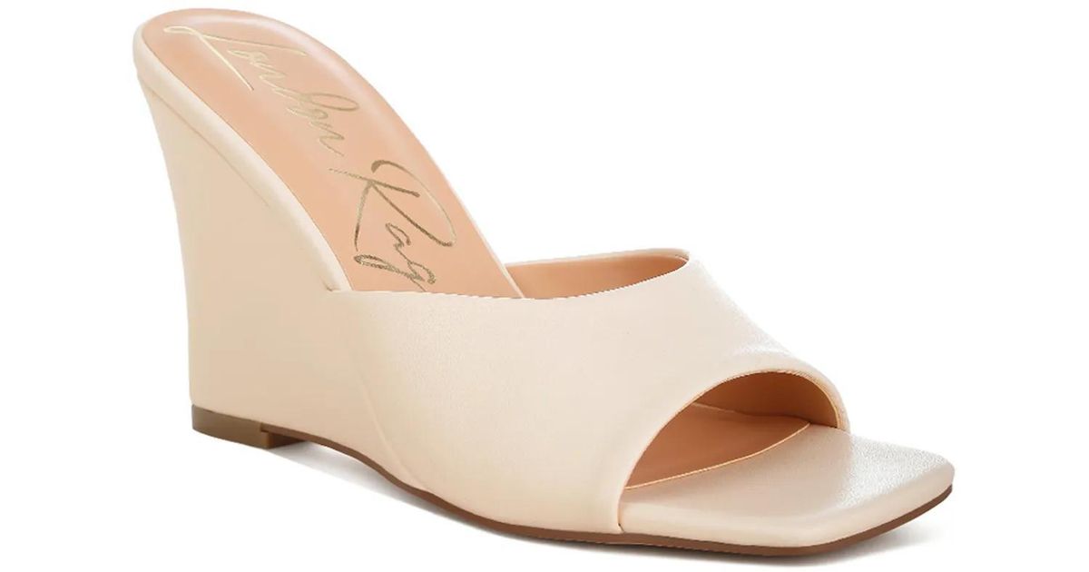 London Rag Wedge LONDON RAG Shiloy Wedge Sandal in Natural | Lyst