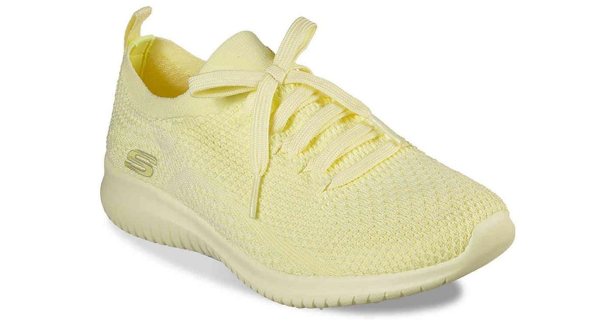 Skechers Ultra Flex- Pastel Party Trainers in Yellow | Lyst