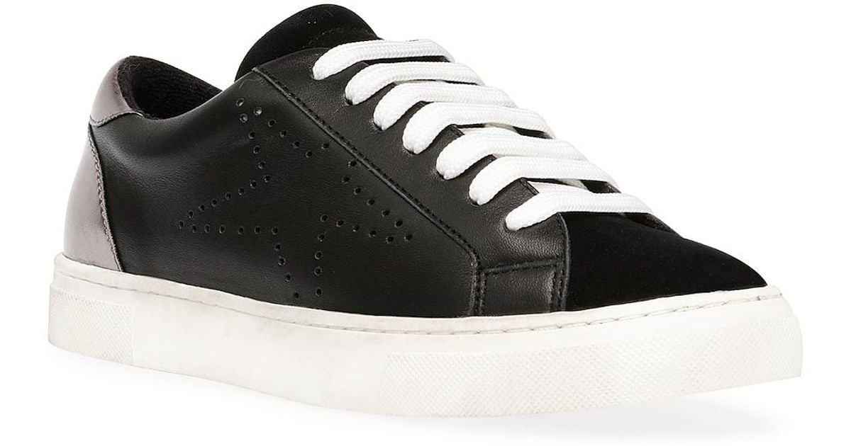 Steve Madden Leather Rezume Star Court Sneaker in Black | Lyst