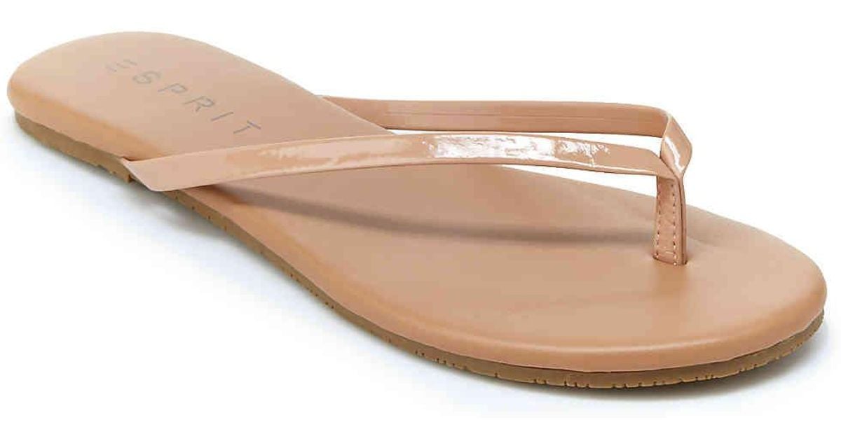 Esprit Party Flip Flop in Natural | Lyst