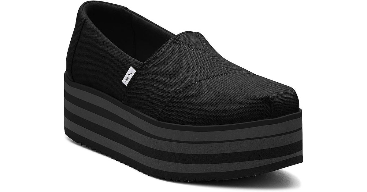 TOMS Alp Platform Slipon in Black Lyst